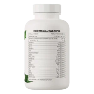 Ostrovit Vit&Min + Ashwagandha 120 capsules – Tunisie (verso)